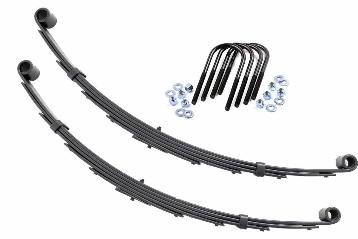 Rough Country Front Leaf Springs 6" Lift Pair GMC C15/K15 Truck 73-87 Suburban -1