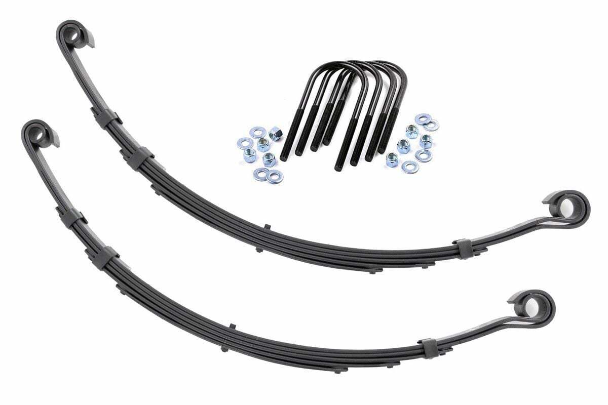 Rough Country Front Leaf Springs 4" Lift Pair For Jeep CJ 7 4WD 1982-1986 -1