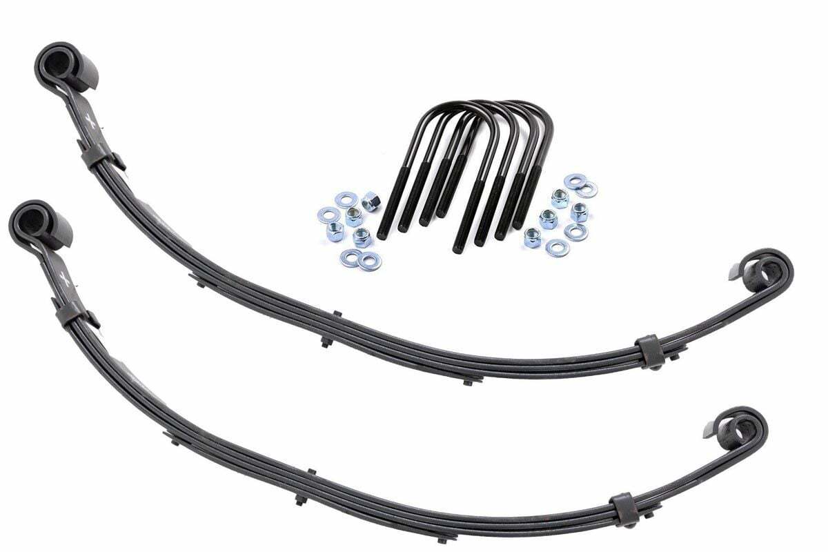 Rough Country Rear Leaf Springs 4" Lift Pair For Jeep CJ 7 4WD 1982-1986 -1