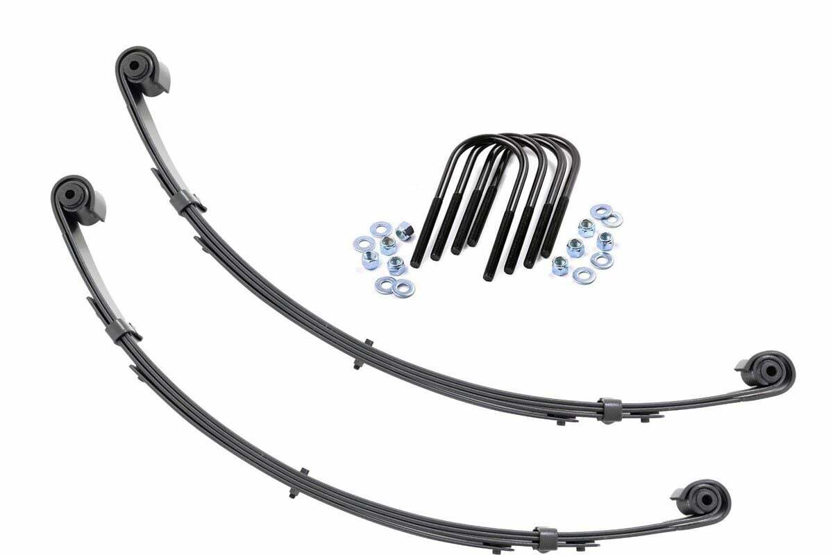 Rough Country Front Leaf Spring Military Wrap 4" Lift For Jeep Wrangler YJ 87-95 -1