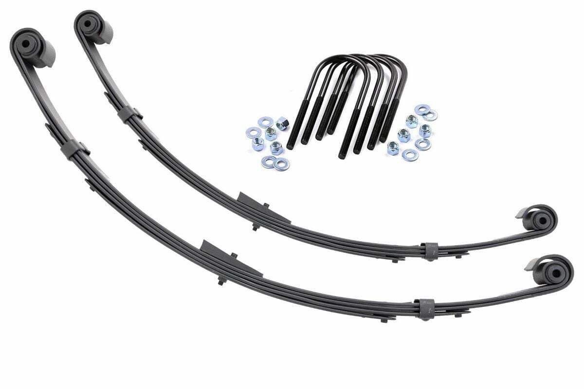 Rough Country Rear Leaf Springs Military Wrap 4" Lift For Jeep Wrangler YJ 87-95 -1