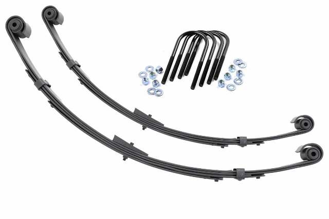 Rough Country Rear Leaf Springs Military Wrap 4" Lift For Jeep Wrangler YJ 87-95 8064Kit
