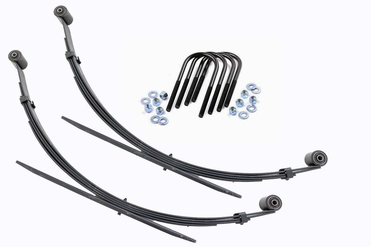 Rough Country Rear Leaf Springs 4" Lift Pair For Ford Super Duty 4WD 1999-2004 -1
