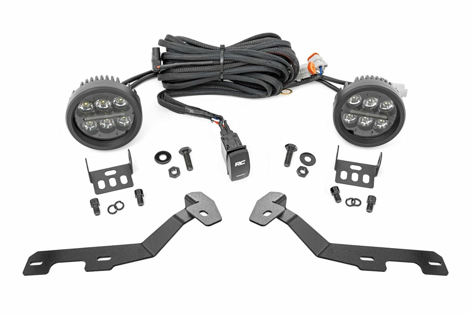 LED Kit Ditch Mount Black Series 3.5" Amber DRL Ram 1500 19-24