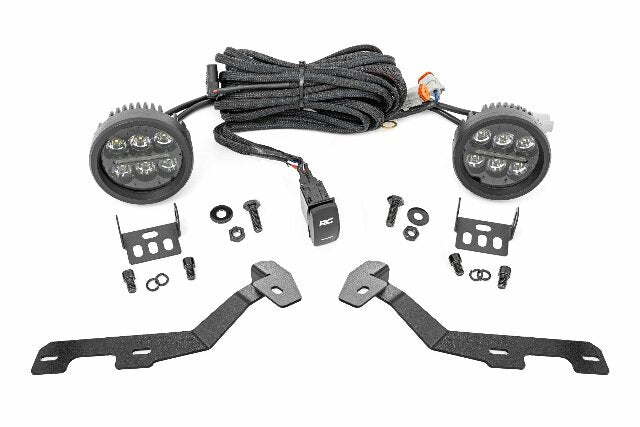 LED Kit Ditch Mount Black Series 3.5" Amber DRL Ram 1500 19-24 -1