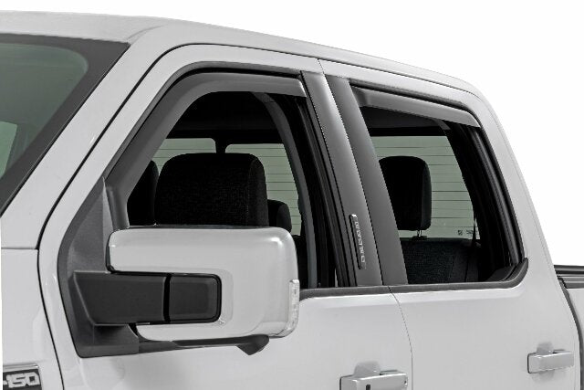 Rough Country In Channel Rain Guard Ford F-150/Lightning/F-250/350/Raptor 15-25 -2