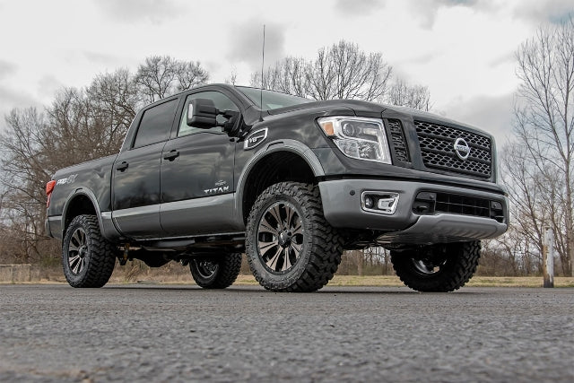 Rough Country 3in Bolt-On Lift Kit Strut Spacers For Nissan 04-21 Titan 83400