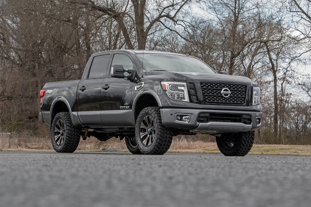 Rough Country 3in Bolt-On Lift Kit Strut Spacers For Nissan 04-21 Titan 83400