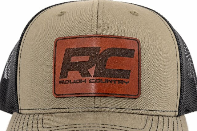 Rough Country Hat | Black Mesh RC Patch | Brown/Leather - Richardson 112 84119 -3