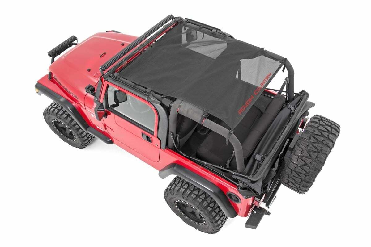 Rough Country Jeep Wrangler TJ/YJ Mesh Bikini Top Plus 92-06 Black 85106