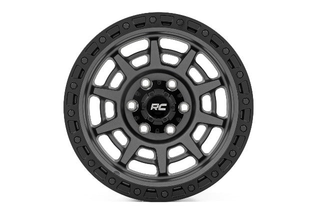 85 Series Simulated Beadlock Gunmetal Gray/Black 17x9 6x5.5 -18mm