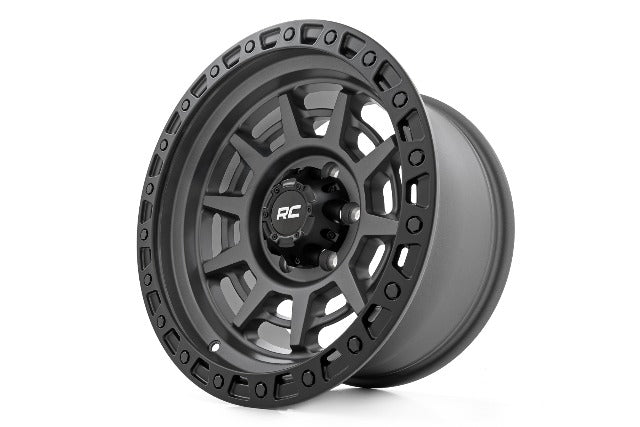 85 Series Simulated Beadlock Gunmetal Gray/Black 17x9 6x5.5 -18mm