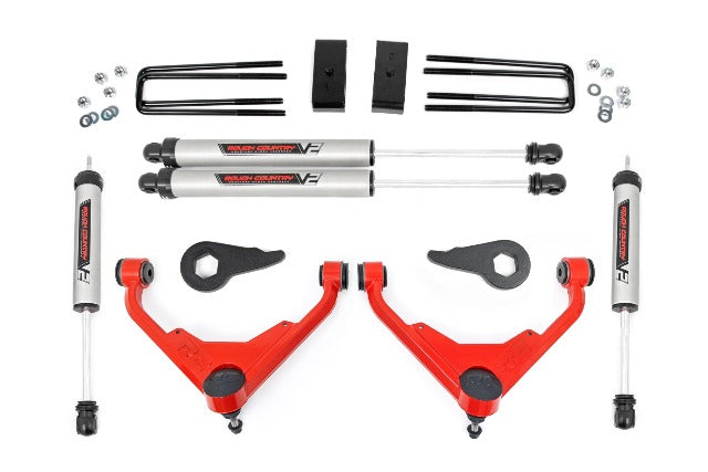 Rough Country 3" Lift Kit FK/FF Code V2 Chevy/GMC 2500HD 01-10 859870RED