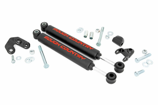 Rough Country Dual Steering Stabilizer Kit for Cherokee XJ Wrangler TJ 84-06