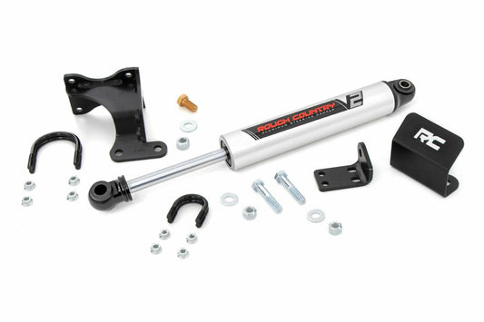 Rough Country V2 Steering Stabilizer Axle Bracket for Jeep Wrangler JK (07-18)