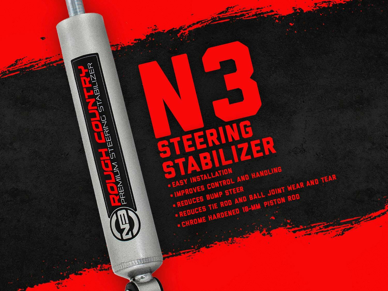 Rough Country N3 Steering Stabilizer Ford Bronco/F-100/F-150 4WD 1970-1979 8733430