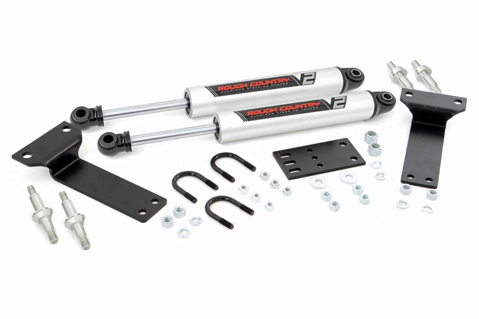 V2 Dual Steering Stabilizer Ford F250 F350 Super Duty 99-04