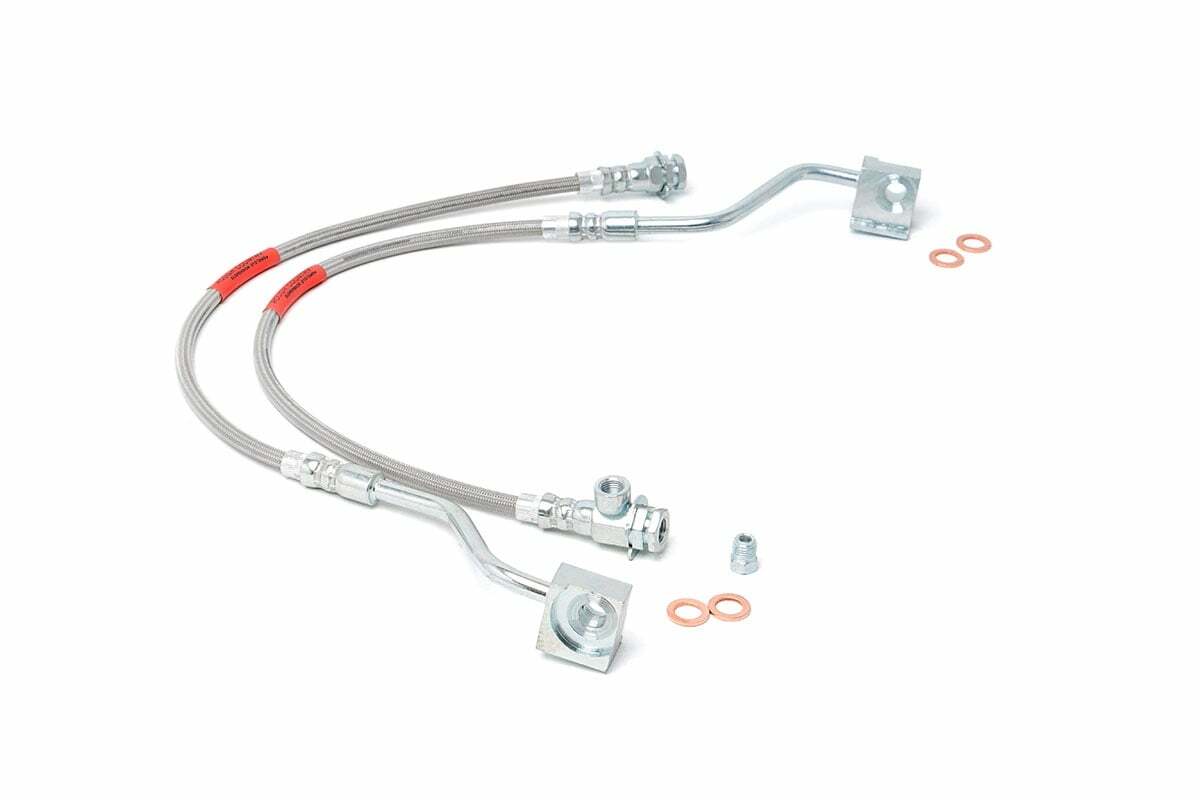 Rough Country Extended Frt Stainless Stl Brake Lines Ford 80-96 F150/Bronco 89310S