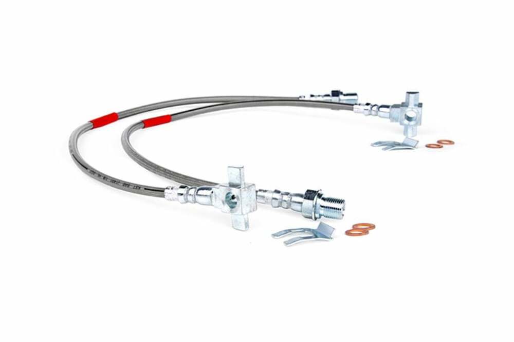 Rough Country GM Extended Front Stainless Steel Brake Lines 71-78 PU/SUV 89340S