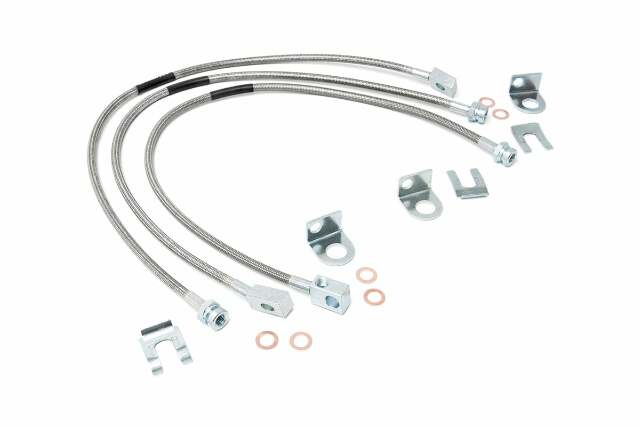 Front & Rear Stainless Steel Brake Lines 4-6in Lifts XJ/YJ/TJ 89715