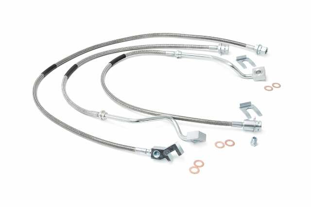 Ford F & R Stainless Brake Lines 4-8" Lifts 99-04 F250/350 -1