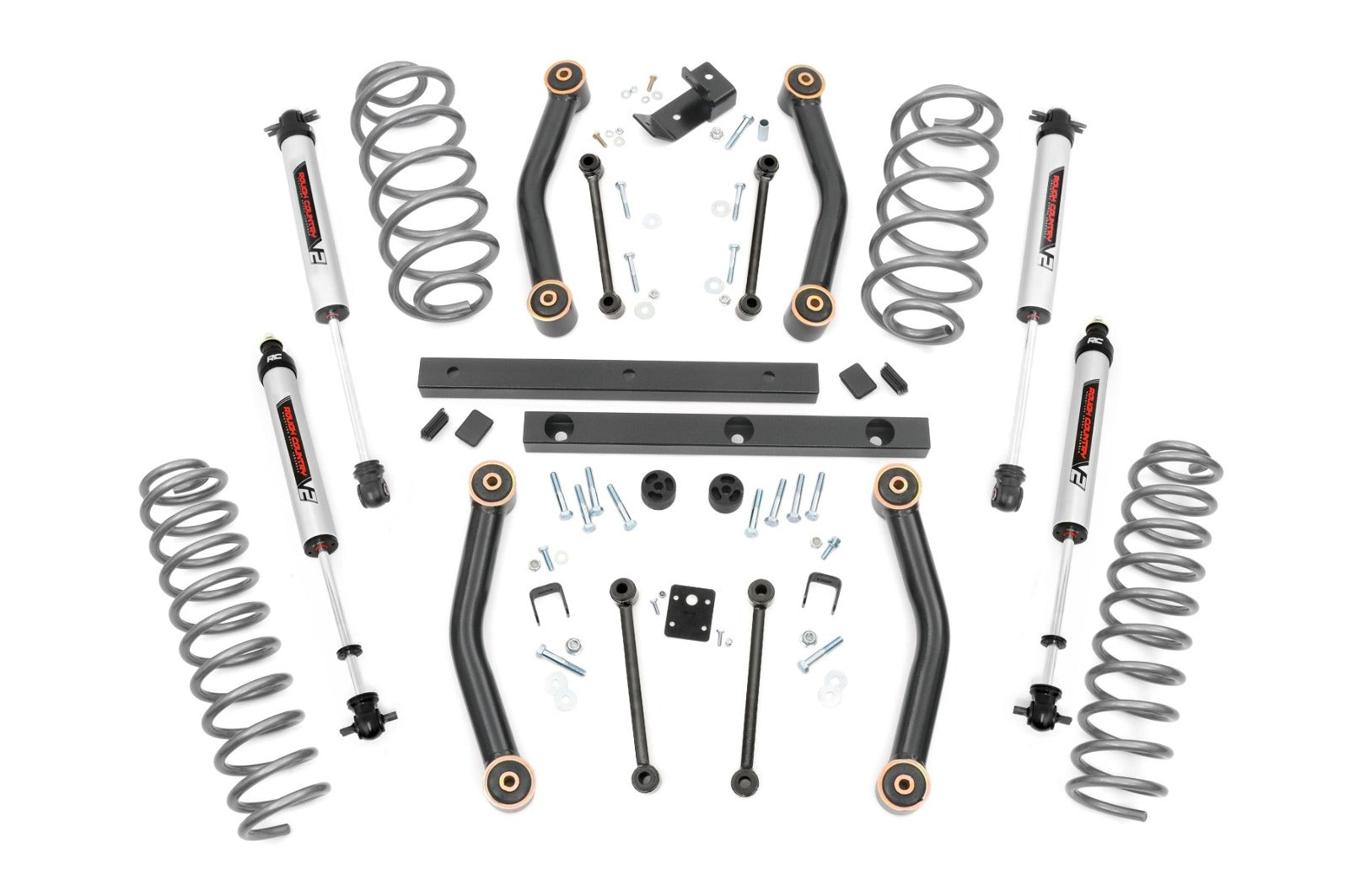 Rough Country Lift Kit 4 Inch V2 for Jeep Wrangler TJ 4WD 1997-2002 -1