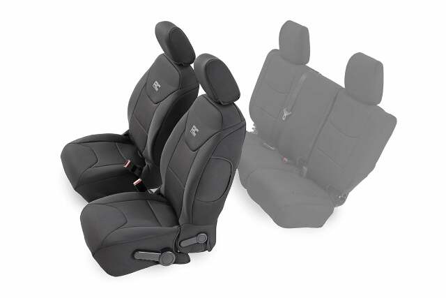 Neoprene Front Seat Cover Black 13-18 Wrangler JK Unlimited