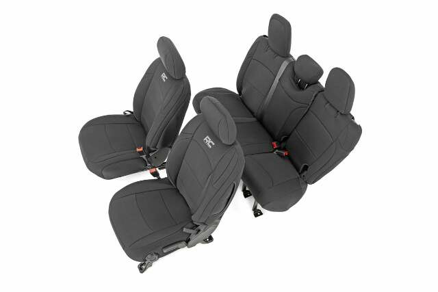 Neoprene Seat Cover Set Black 18-20 Wrangler JL Unlimited 91010