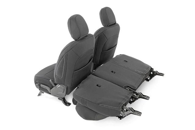 Neoprene Seat Cover Set Black 18-20 Wrangler JL Unlimited -5