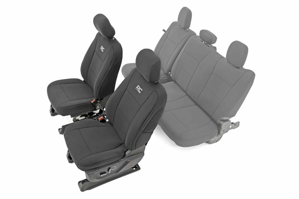 Rough Country Ford Neoprene Frt Only Seat Cover Black 15-20 F-150 XL, XLT 91016