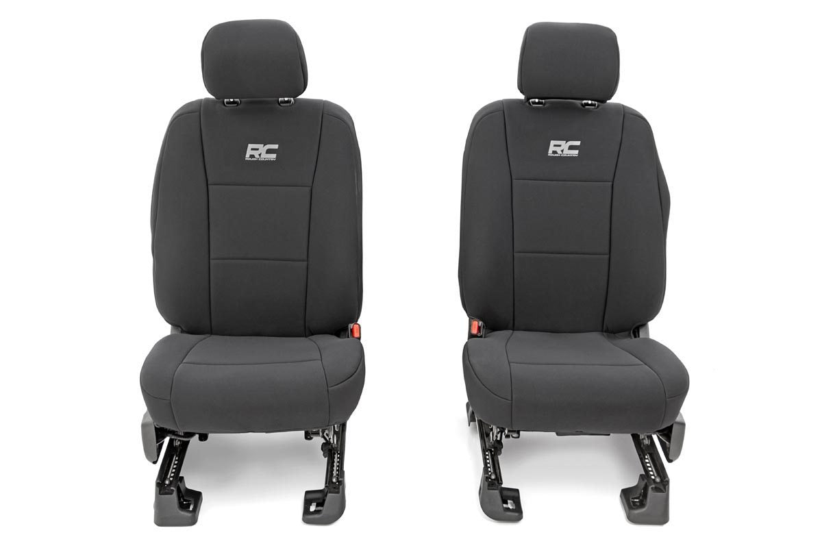 Rough Country F/R Seat Cover Blk Ford 15-20 F-150/17-20 17+ F250/350 91018