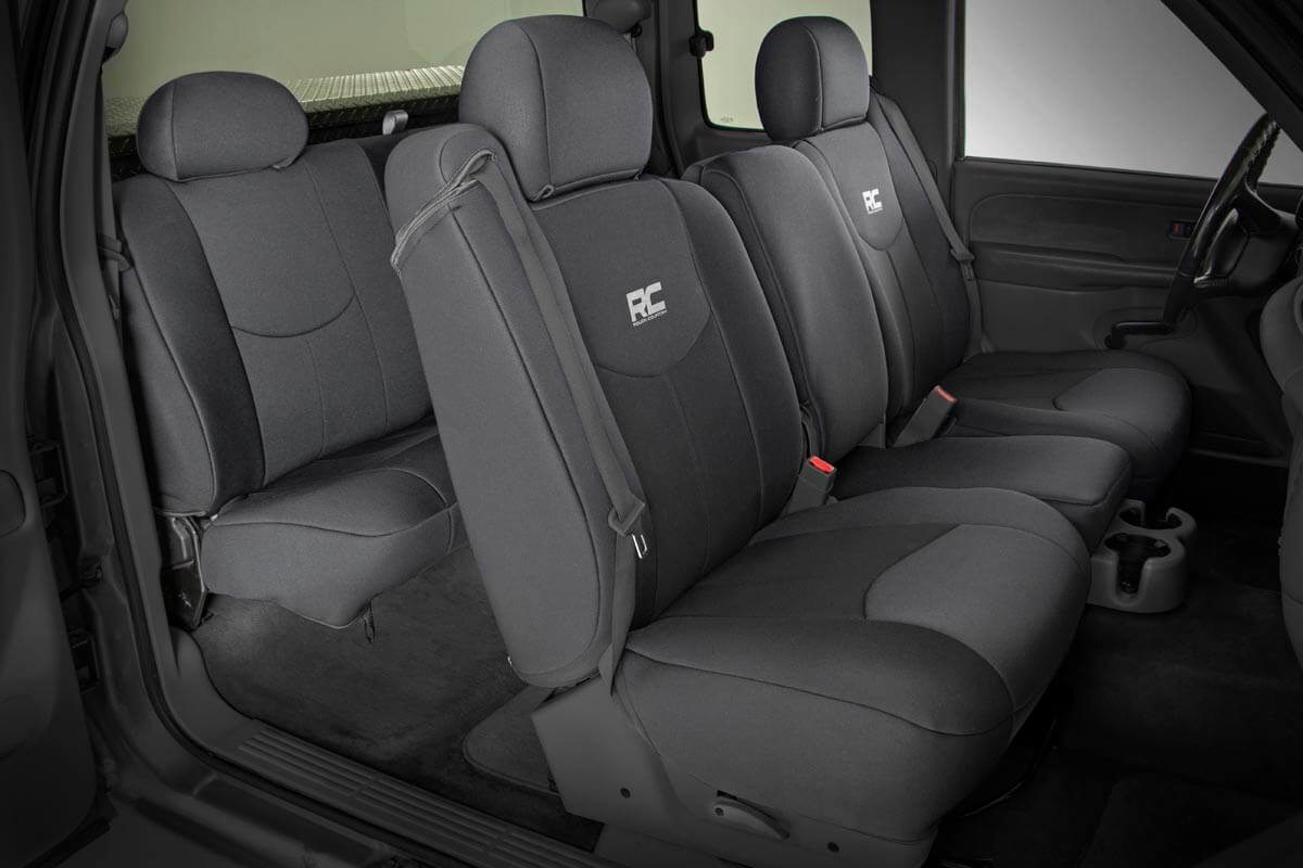 Rough Country GM Neoprene Front & Rear Seat Cover Combo Black 99-06 1500 91019
