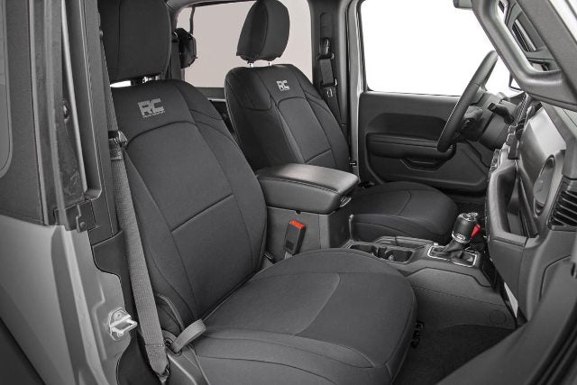 Jeep Neoprene Seat Cover Set Black 18-22 Wrangler JL] - 91020