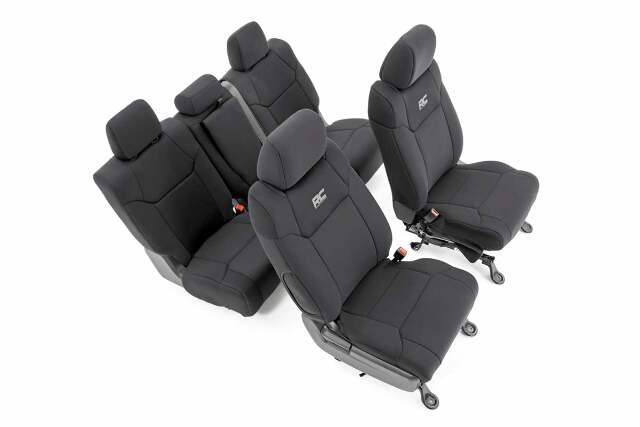 Toyota Neoprene Front/Rear Seat Covers 14-21 Tundra Crew Cab -1