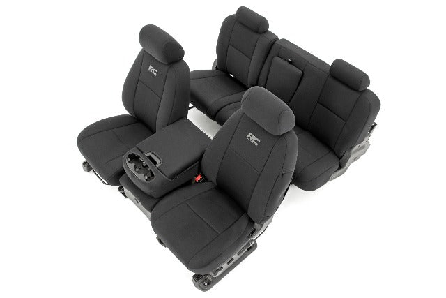 GM Neoprene Front and Rear Seat Covers Blk 07-13 1500 11-13 2500 -1