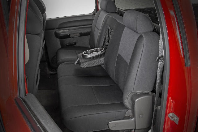 GM Neoprene Front and Rear Seat Covers Blk 07-13 1500 11-13 2500 91033