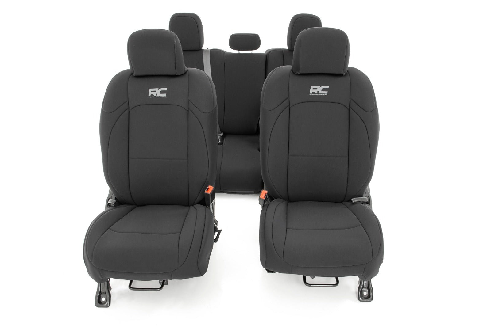 Rough Country Neoprene Seat Cover Set Black 20-23 Gladiator JT 91034