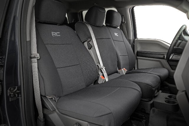 Rough Country Seat Covers | FR Bench | for Ford F-150 15-25, F-250/F-350 17-25 91063
