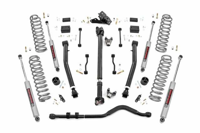 Rough Country 3.5" Lift Kit Adj Lower FR D/S for Jeep Wrangler Unlimited 2024 91530