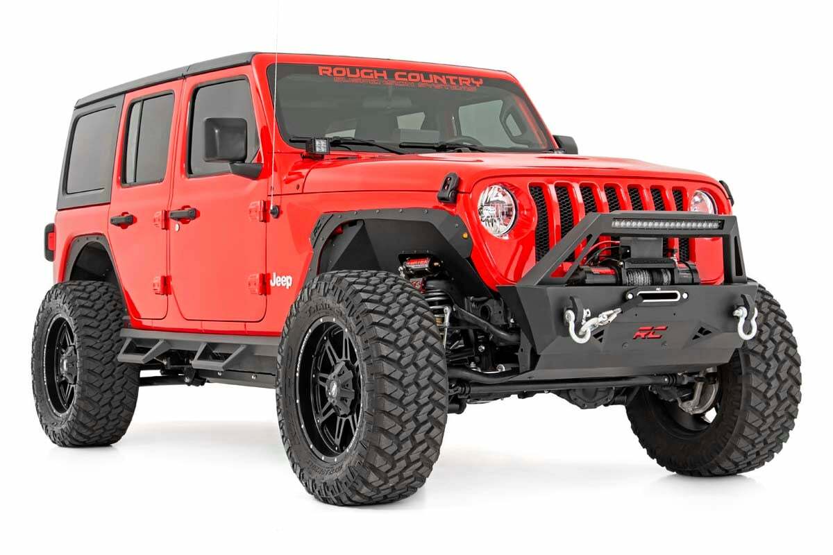 Rough Country 3.5" Lift Kit Adj Lower FR D/S for Jeep Wrangler Unlimited 2024 -2