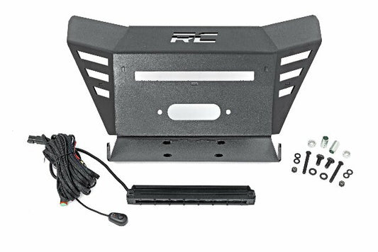 Winch Plate 10" Black Slimline Honda Pioneer 520