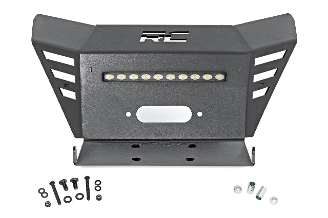Winch Plate 10" Black Slimline Honda Pioneer 520 -5