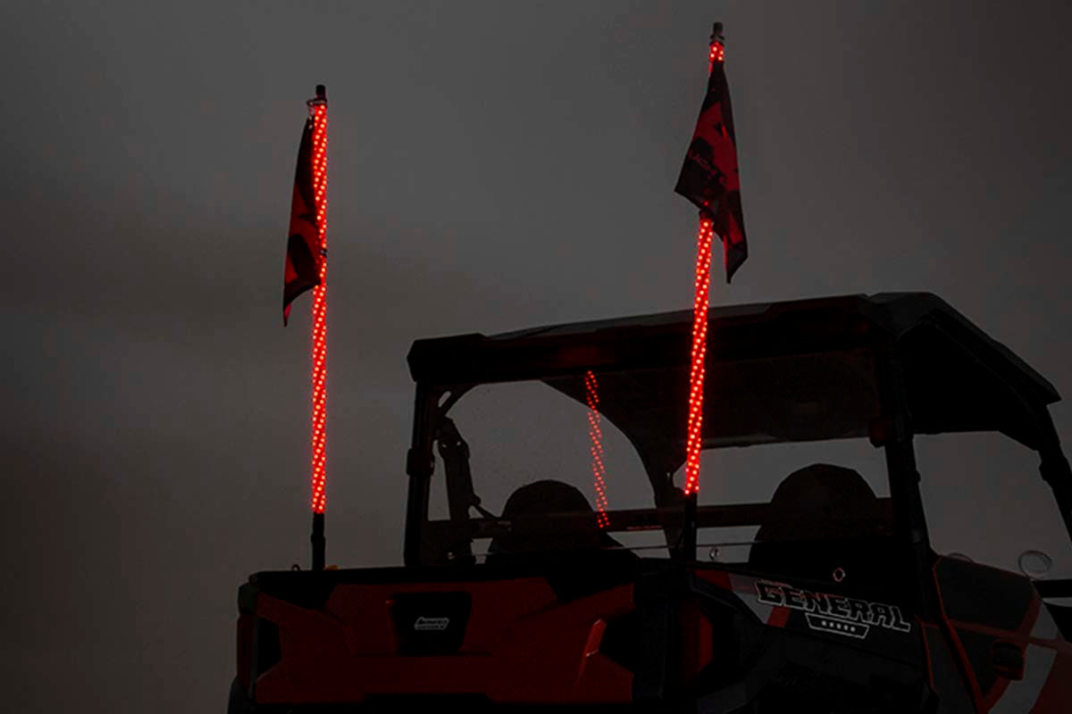 Rough Country Polaris LED Whip Light Bed Mount 17-20 General/14-20 Ranger 93049