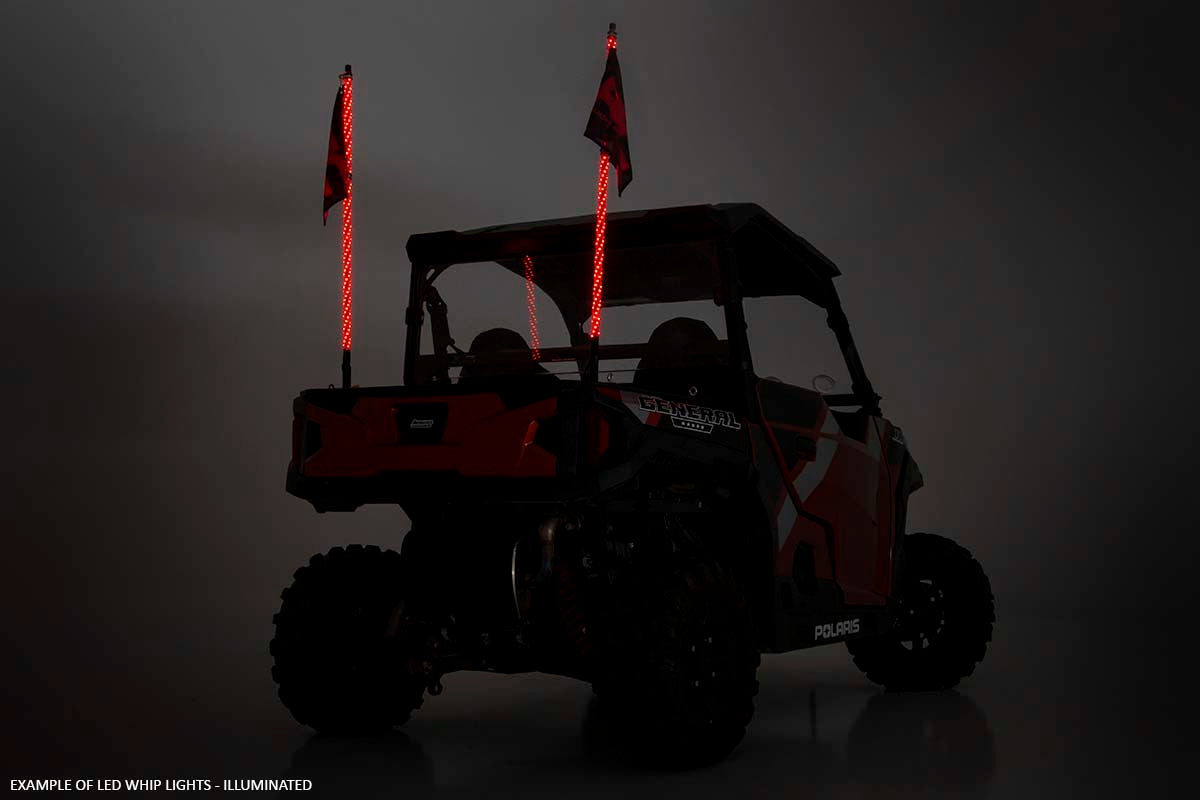 Rough Country Polaris LED Whip Light Roll Cage Kit LED Whip RZR 1000XP Turbo 93052