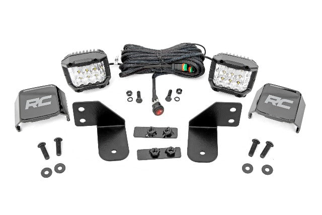 LED Polaris Ranger 13-21 rear Mount 2" Chrome Pair work light -1