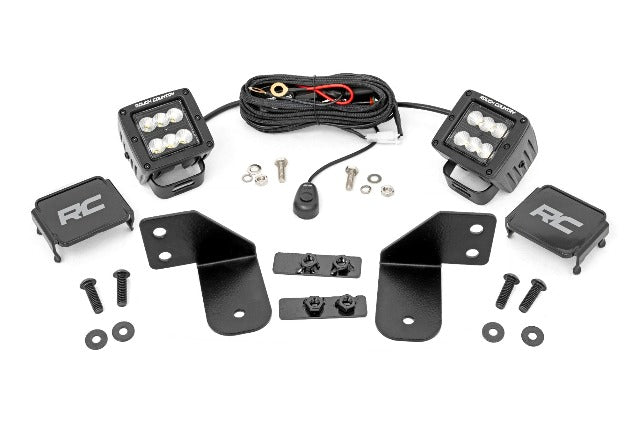 LED Light Polaris Ranger 13-21 work light 2" Black Flood Pair 93145