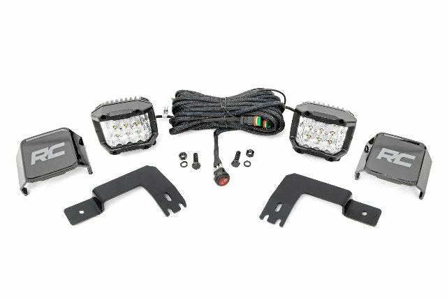LED Light Under Bed Mount 2" Chrome Pair Wide Angle for Polaris Xpedition ADV-5 -1