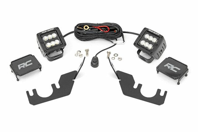 LED Light Rear Mount 2" Black Pair Flood Kawasaki Teryx -1