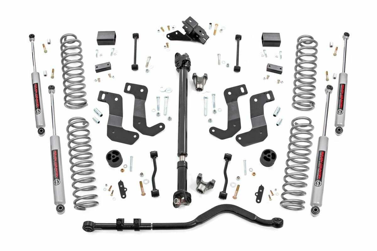 Rough Country 3.5" Lift Kit C/A Drop FR D/S for Jeep Wrangler JL 4WD 2024 -1