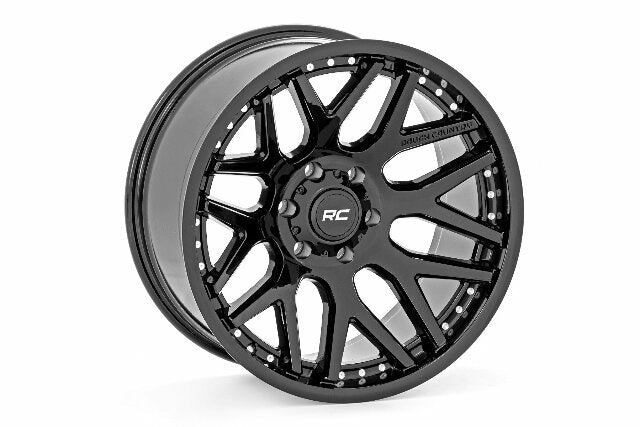 Rough Country 95 Series Wheel | One-Piece | Gloss Black | 20x10 | 6x5.5 | -25mm 95201012